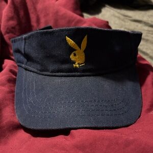 PLAYBOY Dark Blue Visor with Golden Emblem